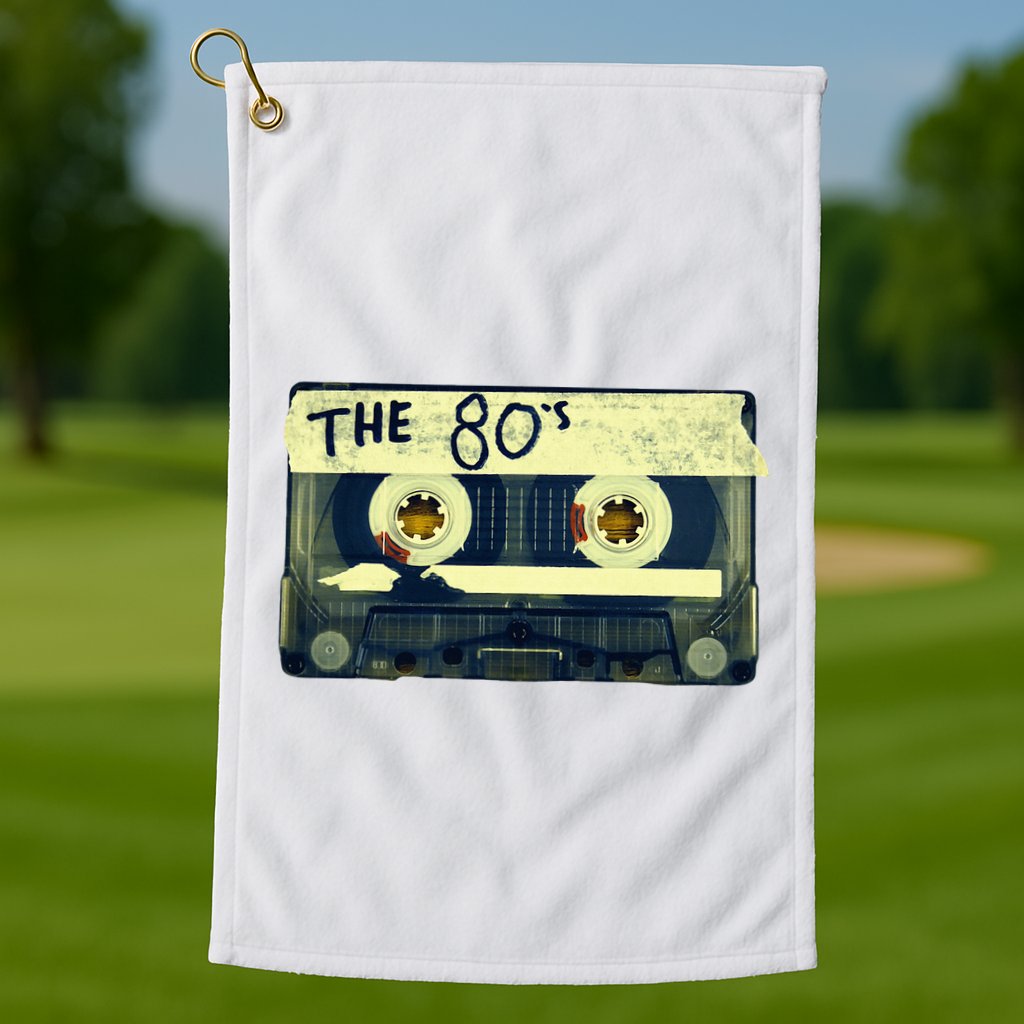 Retro 80S Mix Tape Golf Towel