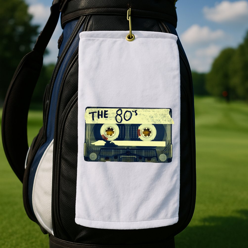 Retro 80S Mix Tape Golf Towel