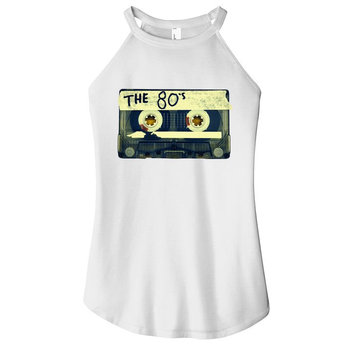 Retro 80S Mix Tape Women's Perfect Tri Rocker Tank