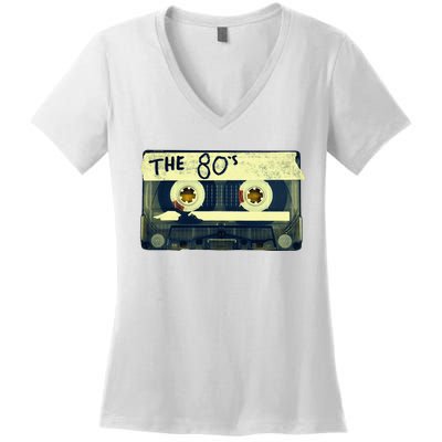 Retro 80S Mix Tape Women's V-Neck T-Shirt