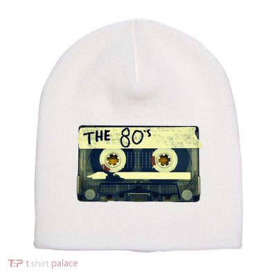 Retro 80S Mix Tape Short Acrylic Beanie