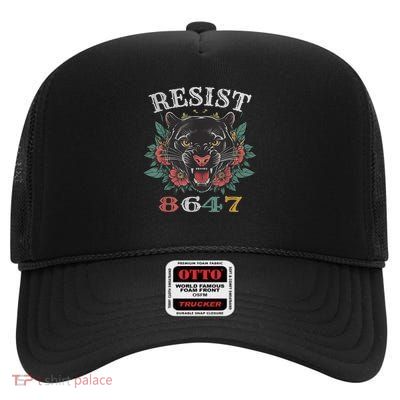 Resist 8647 Motif Floral Resist  High Crown Mesh Back Trucker Hat