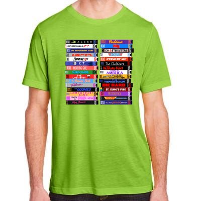 Retro 80s Movies Vhs Stacks Adult ChromaSoft Performance T-Shirt