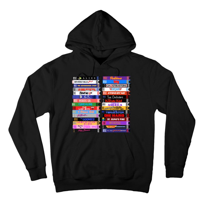 Retro 80s Movies Vhs Stacks Hoodie