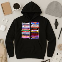 Retro 80s Movies Vhs Stacks Hoodie