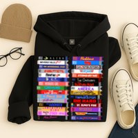 Retro 80s Movies Vhs Stacks Hoodie
