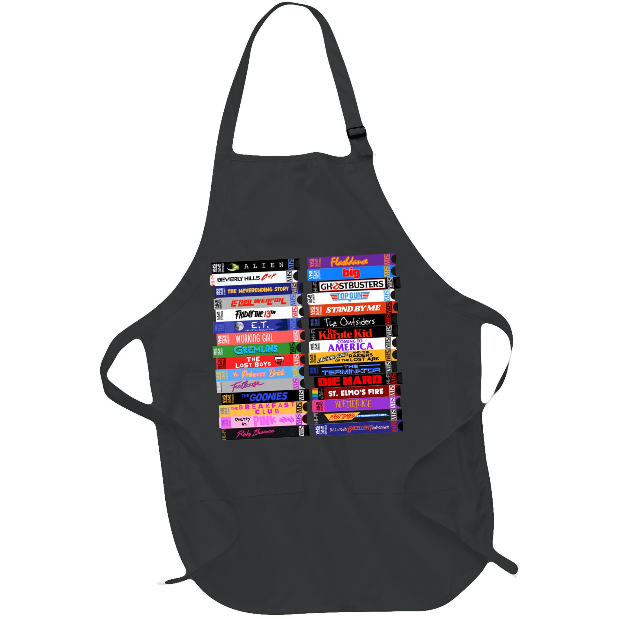 Retro 80s Movies Vhs Stacks Apron