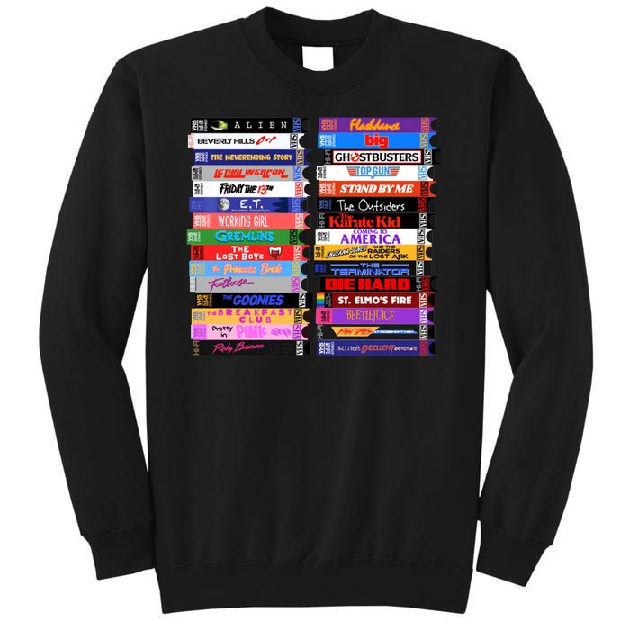 Retro 80s Movies Vhs Stacks Sweatshirt