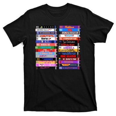 Retro 80s Movies Vhs Stacks T-Shirt