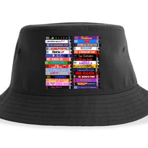 Retro 80s Movies Vhs Stacks Sustainable Bucket Hat