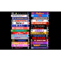 Retro 80s Movies Vhs Stacks Bumper Sticker