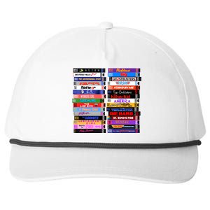 Retro 80s Movies Vhs Stacks Snapback Five-Panel Rope Hat