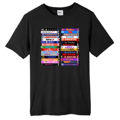 Retro 80s Movies Vhs Stacks Tall Fusion ChromaSoft Performance T-Shirt