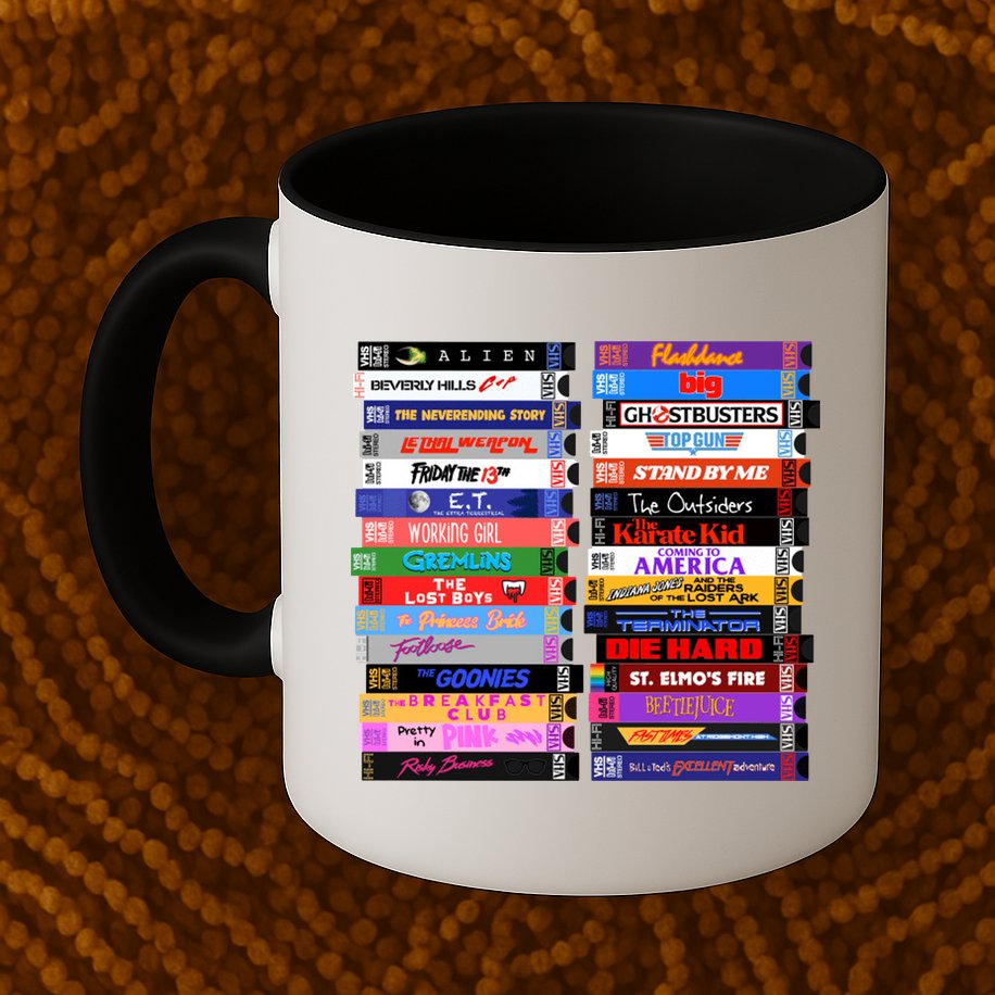 Retro 80s Movies Vhs Stacks Mug