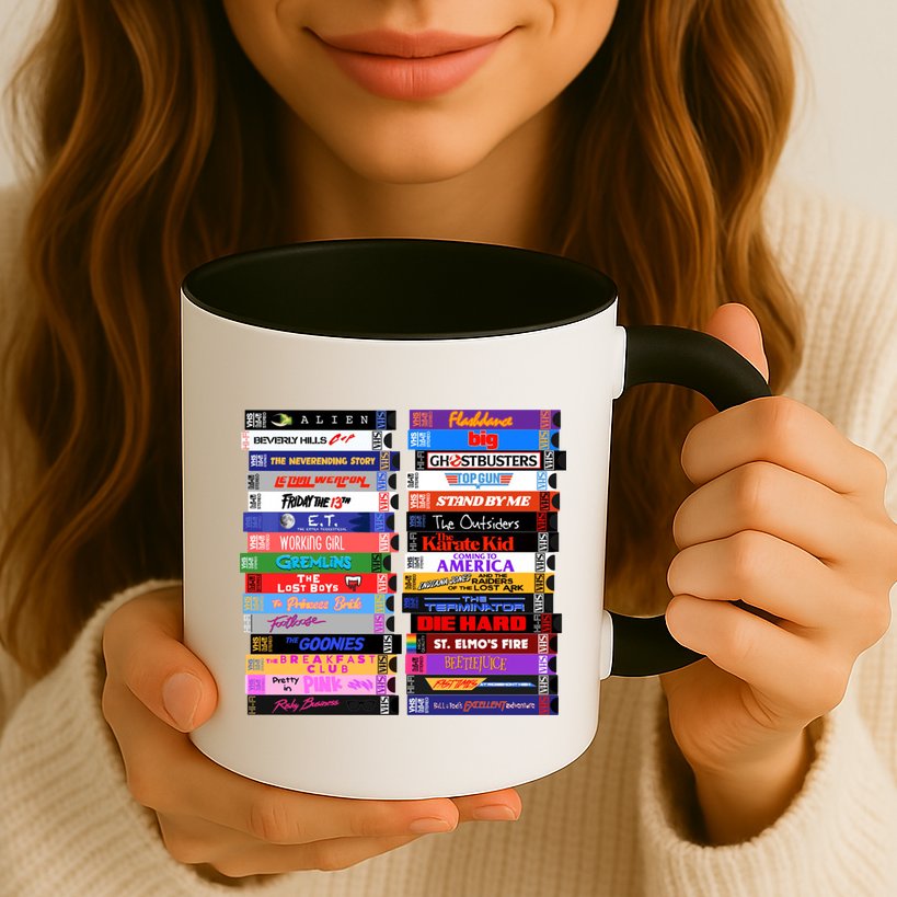 Retro 80s Movies Vhs Stacks Mug