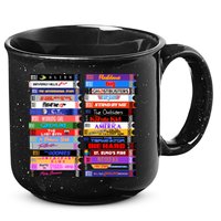 Retro 80s Movies Vhs Stacks 15oz Campfire Ceramic Mug