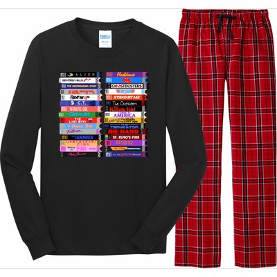 Retro 80s Movies Vhs Stacks Long Sleeve Pajama Set