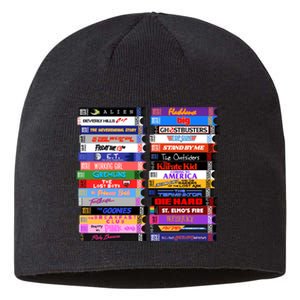 Retro 80s Movies Vhs Stacks Sustainable Beanie