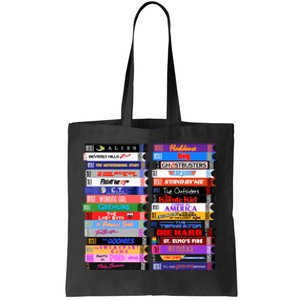 Retro 80s Movies Vhs Stacks Tote Bag