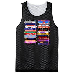 Retro 80s Movies Vhs Stacks Mesh Reversible Basketball Jersey Tank