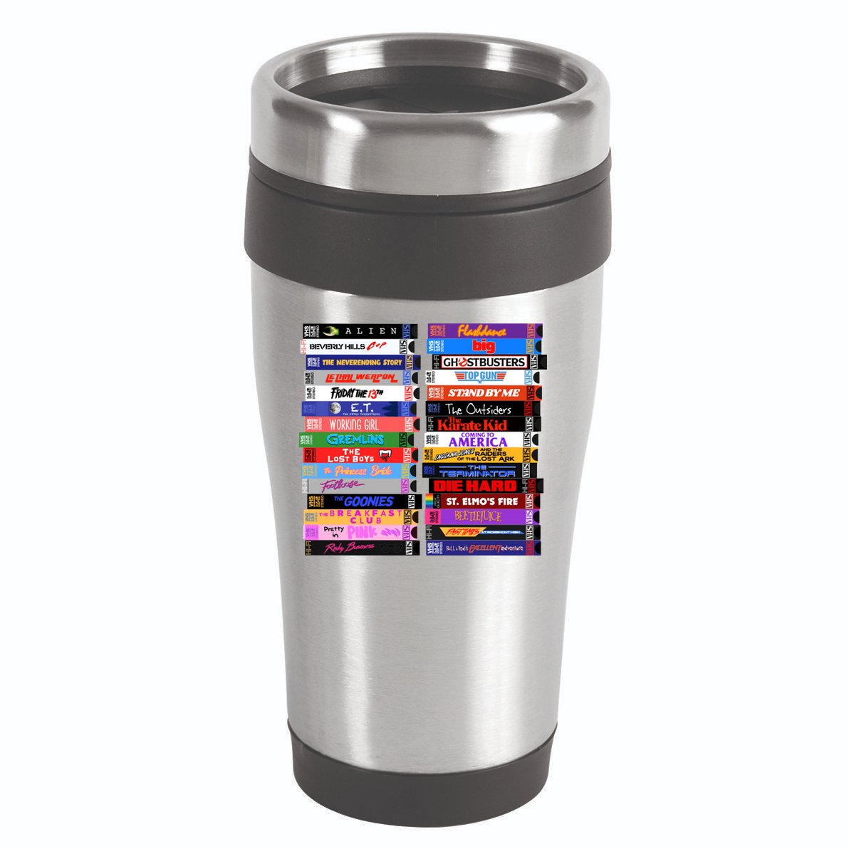 Retro 80s Movies Vhs Stacks 16oz Travel Tumbler