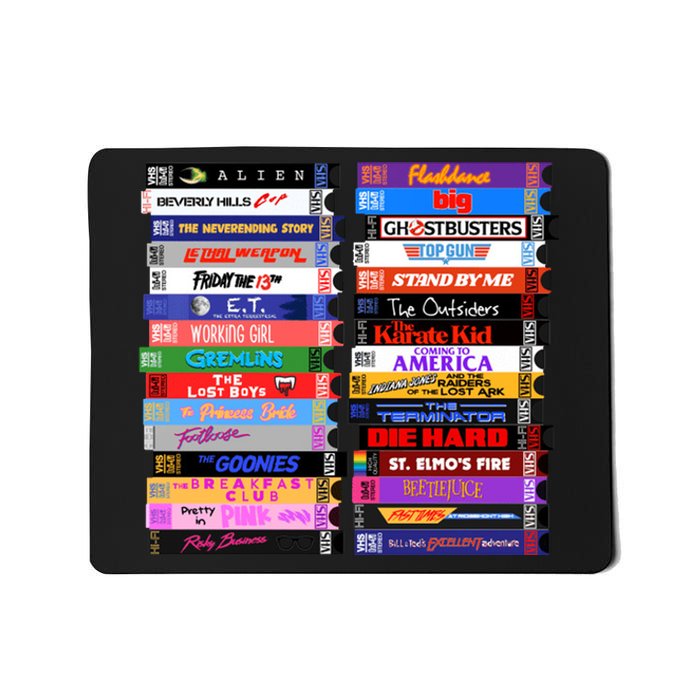 Retro 80s Movies Vhs Stacks Mousepad