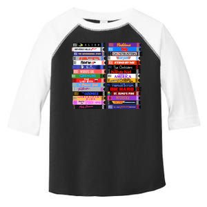 Retro 80s Movies Vhs Stacks Toddler Fine Jersey T-Shirt