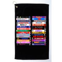 Retro 80s Movies Vhs Stacks Golf Towel