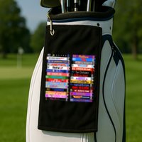 Retro 80s Movies Vhs Stacks Golf Towel