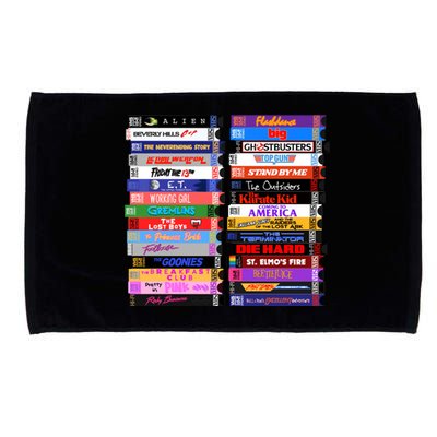 Retro 80s Movies Vhs Stacks Microfiber Hand Towel