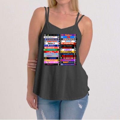 Retro 80s Movies Vhs Stacks Women's Strappy Tank