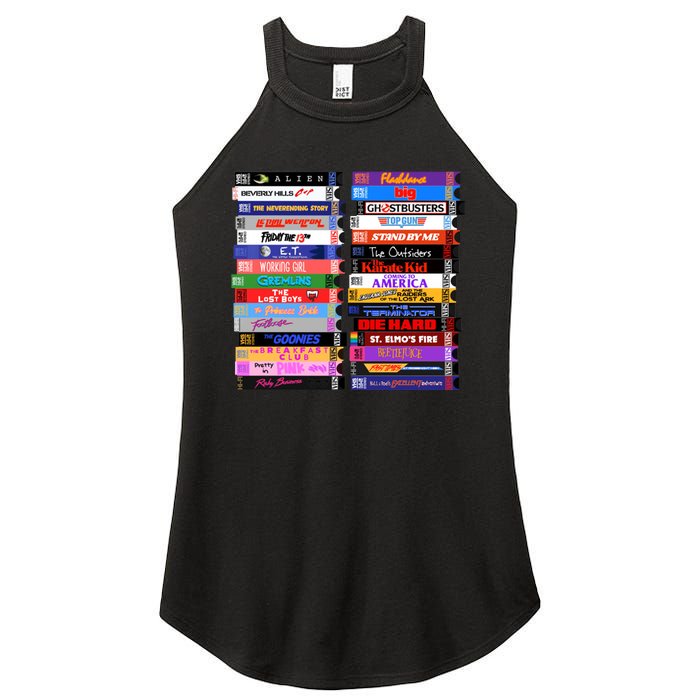 Retro 80s Movies Vhs Stacks Women's Perfect Tri Rocker Tank