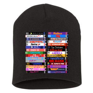 Retro 80s Movies Vhs Stacks Short Acrylic Beanie