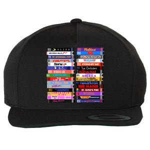 Retro 80s Movies Vhs Stacks Wool Snapback Cap