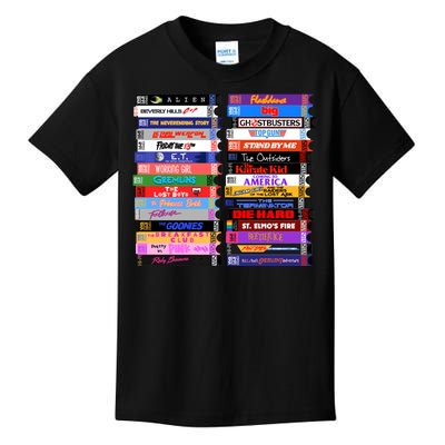 Retro 80s Movies Vhs Stacks Kids T-Shirt