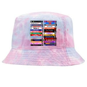 Retro 80s Movies Vhs Stacks Tie-Dyed Bucket Hat