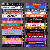 Retro 80s Movies Vhs Stacks Cotton Canvas Backpack