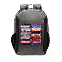 Retro 80s Movies Vhs Stacks Vector Backpack