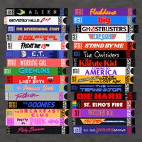 Retro 80s Movies Vhs Stacks Vector Backpack