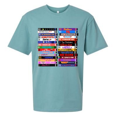 Retro 80s Movies Vhs Stacks Sueded Cloud Jersey T-Shirt