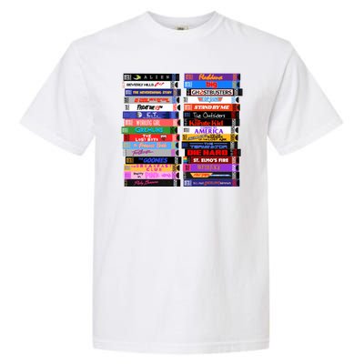 Retro 80s Movies Vhs Stacks Garment-Dyed Heavyweight T-Shirt