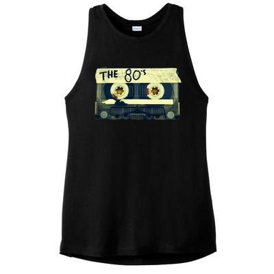 Retro 80S Mix Tape Ladies PosiCharge Tri-Blend Wicking Tank