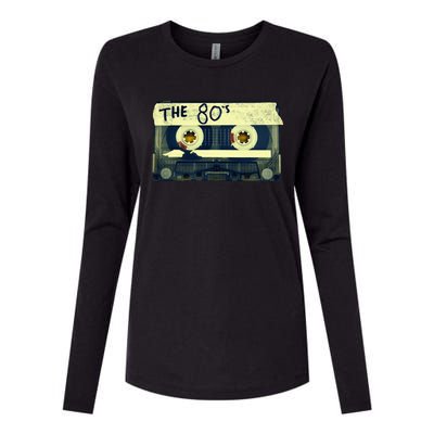 Retro 80S Mix Tape Womens Cotton Relaxed Long Sleeve T-Shirt