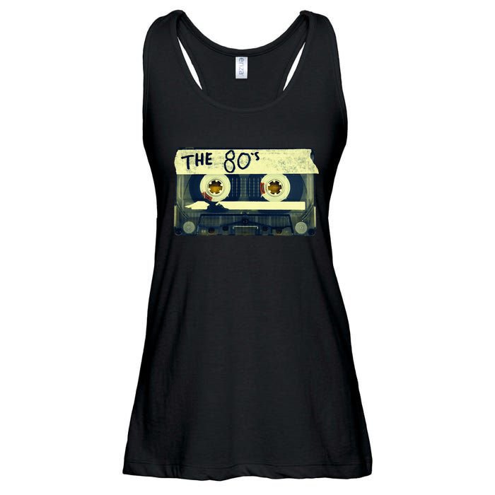 Retro 80S Mix Tape Ladies Essential Flowy Tank