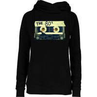 Retro 80S Mix Tape Womens Funnel Neck Pullover Hood