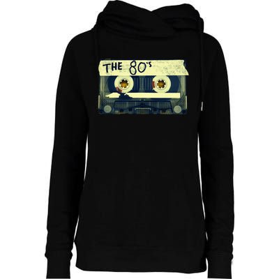 Retro 80S Mix Tape Womens Funnel Neck Pullover Hood