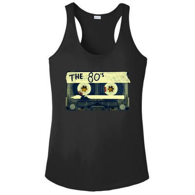 Retro 80S Mix Tape Ladies PosiCharge Competitor Racerback Tank