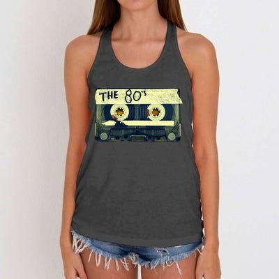 Retro 80S Mix Tape Women's Knotted Racerback Tank