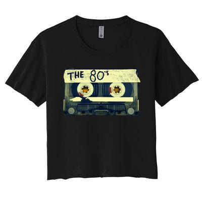 Retro 80S Mix Tape Women's Crop Top Tee