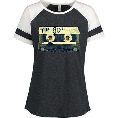 Retro 80S Mix Tape Enza Ladies Jersey Colorblock Tee